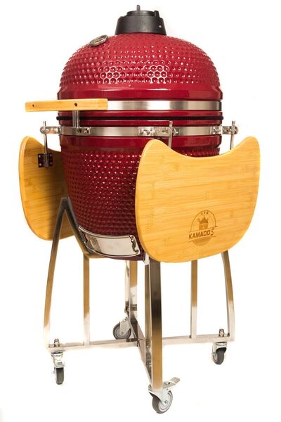 Genel Markalar 21'' 55cm Standlı Taşınabilir Kamado Seramik Barbekü Mangal