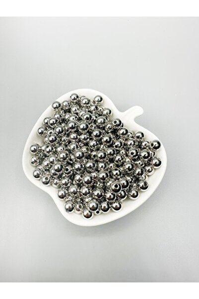 Egem aksesuar 200 τεμάχια 8 χιλιοστών Ασημί Χρώμα Ποιοτικές Πέρλες Χάντρες