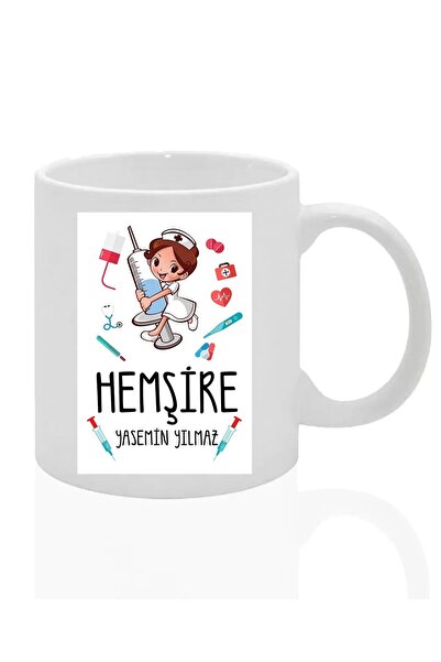 m melisa hediyelik Kişiye Özel Tasarlanabilen Hediyelik Hemşire Tema Kupa Bar...