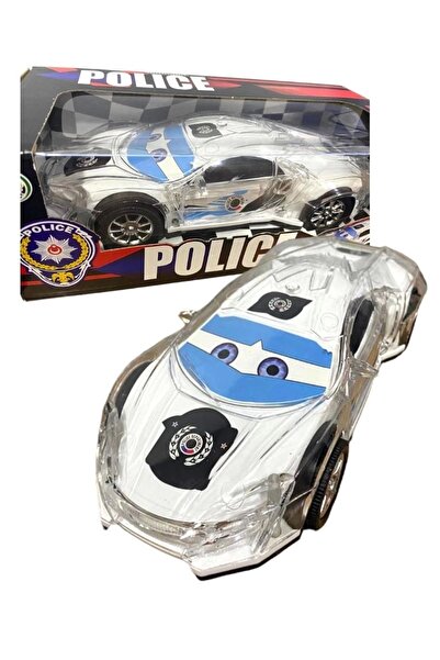 OYUNCAK STORE Pilli Sesli ve Işıklı Çarp Dön Polis Yarış Arabası