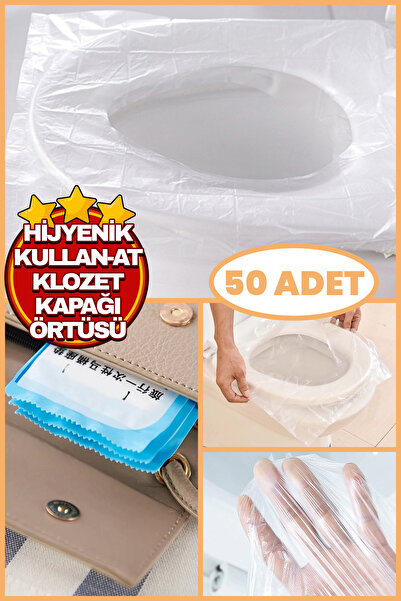 İnfeta Klozet Kapak Örtüsü Pratik Kullanımlı Hijyenik Klozet Kapağı Poşeti 50...