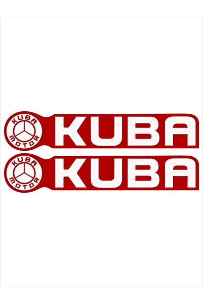 İŞCAN MOTOR CG KUBA Motor Yan Kapak Sticker Etiket Takımı KIRMIZI