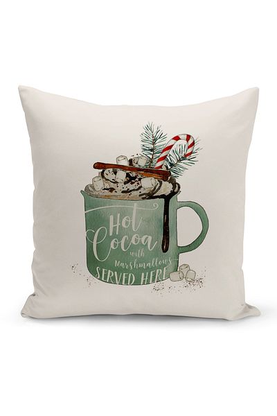 Bertille Home New Year Series Double Sided Digital Printed Throw Pillow Case (Christmas Christmas Cushion Cover)