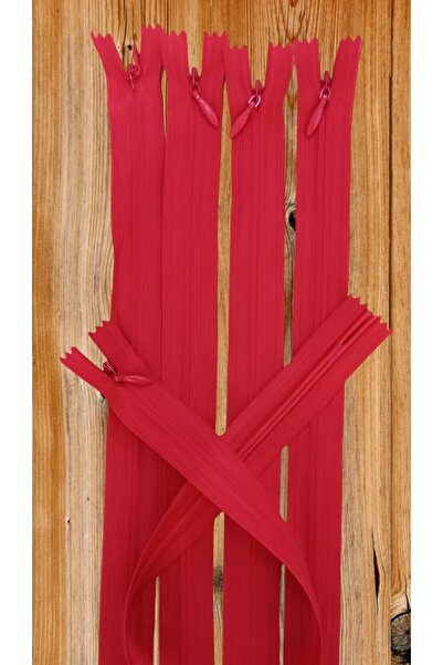 Kezban Tekstil 5 bucăți 40 cm rochie roșie cu fermoar ascuns