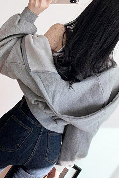 Toum Gray Crop Cardigan - Blunt Blunt Streetwear, Zippered, Long Sleeve