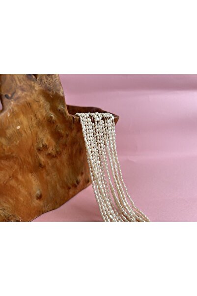 ŞİFA SHOP Gerçek Doğal Küçük Arpa Inci Dizi 2.5x4.5 Mm