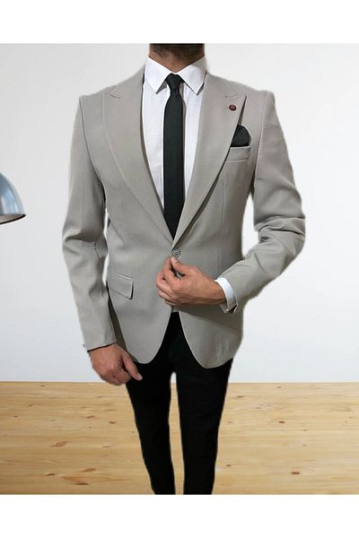 leonmen Italian Style Slim Fit Single Men's Jacket
