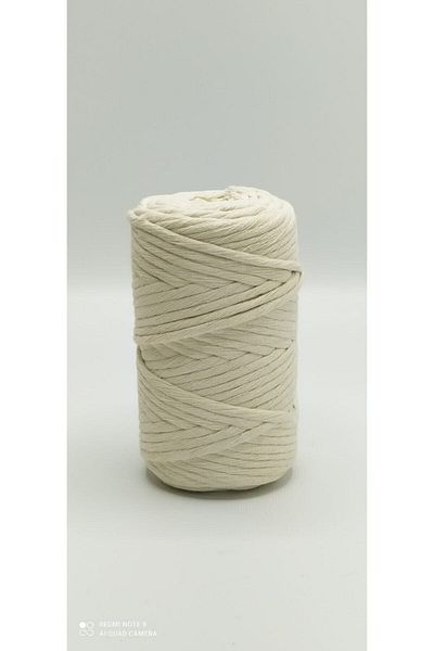 NLUX Εκρού 1 Kg Macrame Crawling Rope Cotton 3,0 / 3,5 Mm 4x250 gr