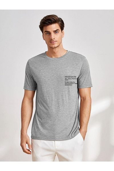 DAXİS Sportwear Company Ανδρικό μπλουζάκι με στάμπα Freedom Oversize