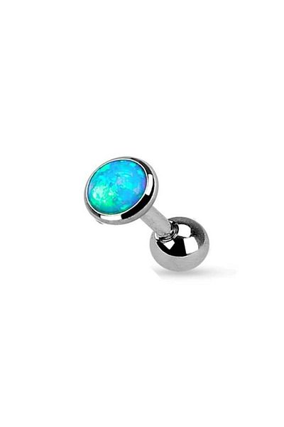 MAZEN Turquoise Opal Stone Surgical Steel Tragus Helix Piercing Earring One Piece 6 Mm