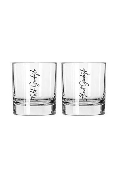 blackbonds 2 li Kişiye Özel Dikey İsim Baskılı Viski ve Meşrubat Bardağı