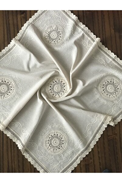 Pamuk Evim El Danteli Keten Masa Örtüsü