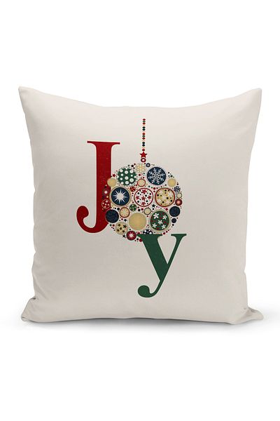 Bertille Home New Year Series Double Sided Digital Printed Throw Pillow Case (Christmas Christmas Cushion Cover)