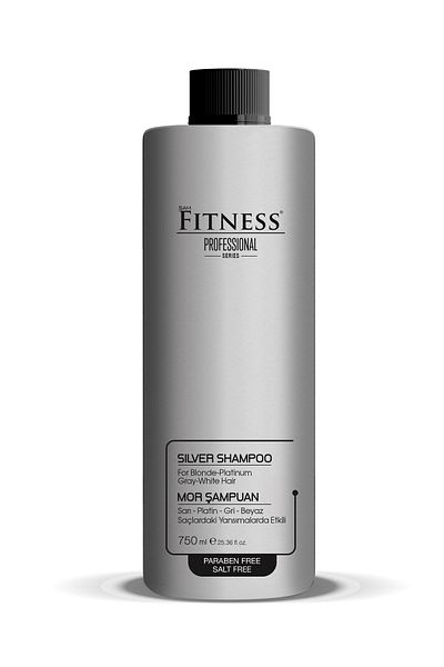 Fitness Professional 750 مل شامبو فضي أرجواني-رمادي أبيض بلاتيني للشعر الأشقر