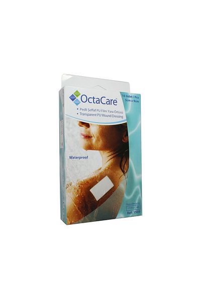 Octacare غطاء جرح شفاف من البولي يوريثان 10 قطع 5 سم × 9 سم