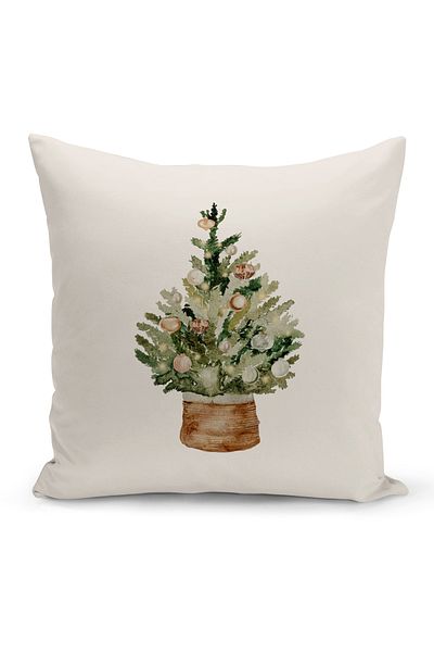 Bertille Home New Year Series Double Sided Digital Printed Throw Pillow Case (Christmas Christmas Cushion Cover)