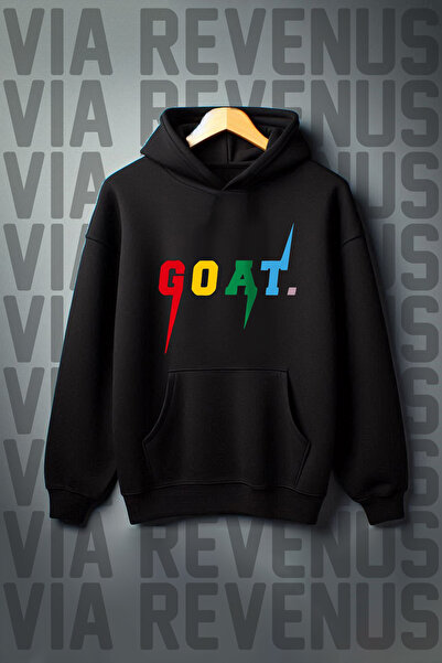 Vordevia Oversize duks sa kapuljačom - Goat Printed, kengur džepni uzorak, KS...