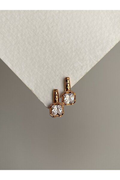 Owentis أقراط مارتينا من حجر الرغيف الفرنسي من الفولاذ باللون الذهبي الوردي -...