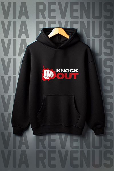 Vordevia Kangaroo Pocket Pattern - 3 Thread Ribbed Oversize Hooded Sweatshirt