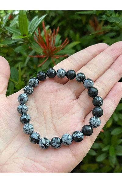 eHediyecim Natural Stone Bracelet - Obsidian Model