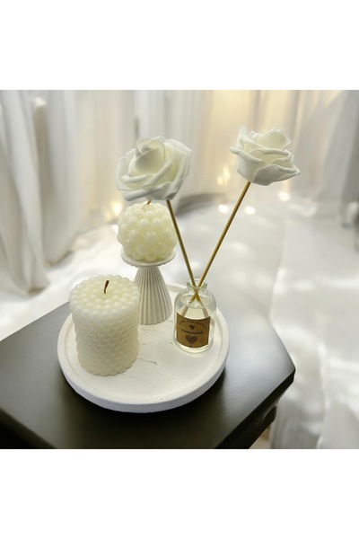 Genel Markalar Sandal Ağacı Oda Kokusu 7 Parça Dekoratif Mum Seti