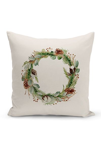 Bertille Home New Year Series Double Sided Digital Printed Throw Pillow Case (Christmas Christmas Cushion Cover)
