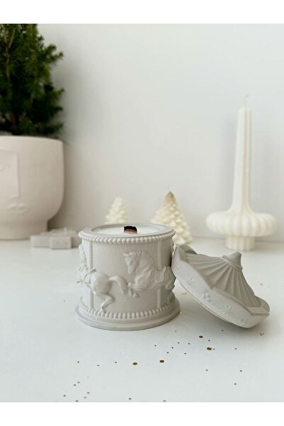 LALEZEN HOME Beton Atlı Karınca Mum Mumluk