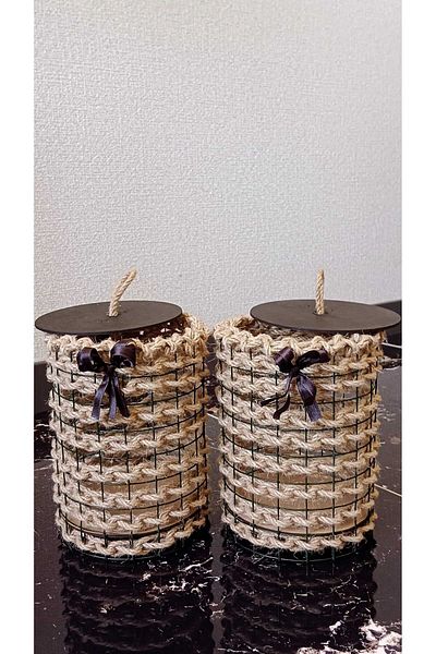 Egindra Wicker 2-Piece Decorative Basket and Organizer Set - with Wooden Lid