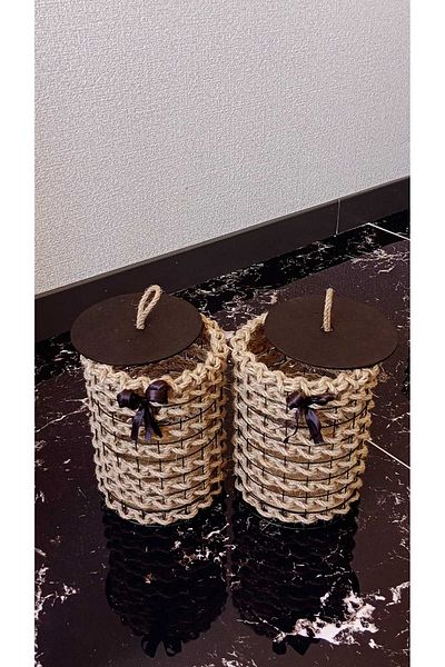 Egindra Wicker 2-Piece Decorative Basket and Organizer Set - with Wooden Lid