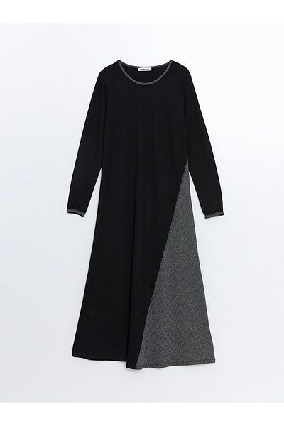 LC Waikiki Color Blocked Crew Neck Women's Dress