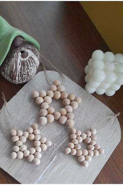 gökkuşağı hobi Wooden Bead Star Set