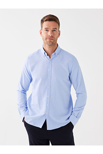 LC Waikiki Slim Fit μακρυμάνικο ανδρικό πουκάμισο Oxford