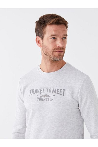 LC Waikiki Crew Neck Long Sleeve Printed Men's Sweatshirt