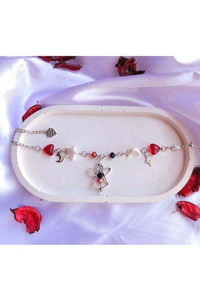LE&DA Accessory Starry Red Charm Angel Bracelet - Fairycore Design