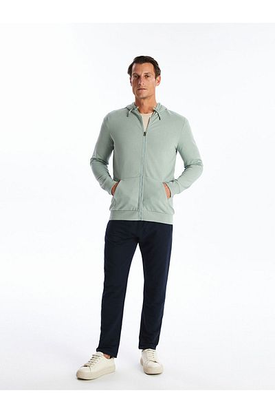 LC Waikiki Hooded Long Sleeve Men's Zippered Sweatshirt
