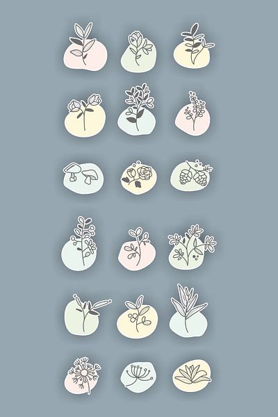 ENGINPRINT Yellow Flower Handmade Sticker Set