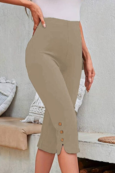 ESSFASIHON ΜΟΔΑ ΚΑΙ ΣΧΕΔΙΑΣΜΟ Γυναικείο κολάν Capri με ψηλόμεσο σκίσιμο στα π...