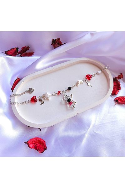 LE&DA Accessory Starry Red Charm Angel Bracelet - Fairycore Design