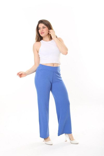 SERRA BÜYÜK BEDEN Pantaloni Burmuzük cu picioare largi