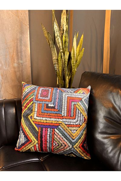 çataloğlu tekstil 43x43 Cm Metro Patterned Decorative Throw Pillow Pillow Case
