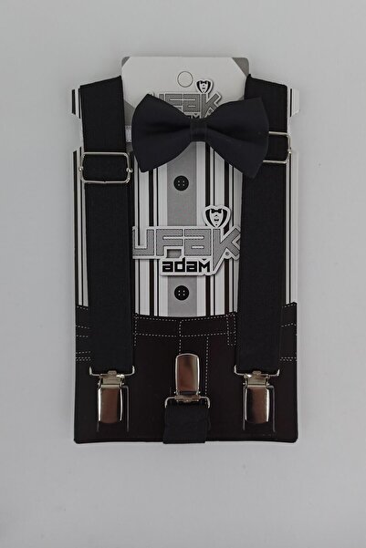 Genel Markalar Ufak Adam Siyah Papyon Askı Seti 1-6 Yaş