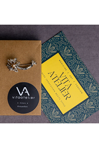 Vita Atelier Doktorlara özel tasarım broş 31 - nöron silver