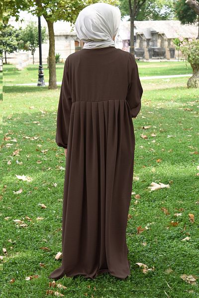 Fashion journey Hijab Hajj Umrah Ramadan Πλισέ φόρεμα με φερμουάρ Airobion Fabric Hijab Ferace