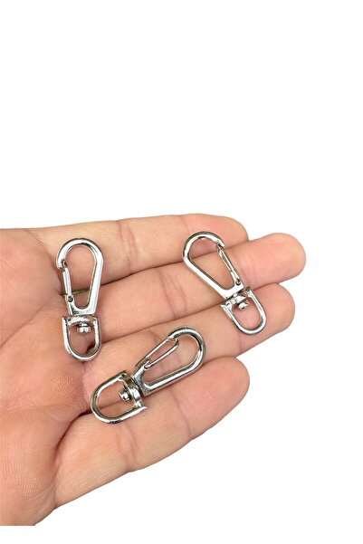 MEGA METAL AKSESUAR Köstek Telli Kanca 1000 adet(GÜMÜŞ RENK) süs aparatı,halk...