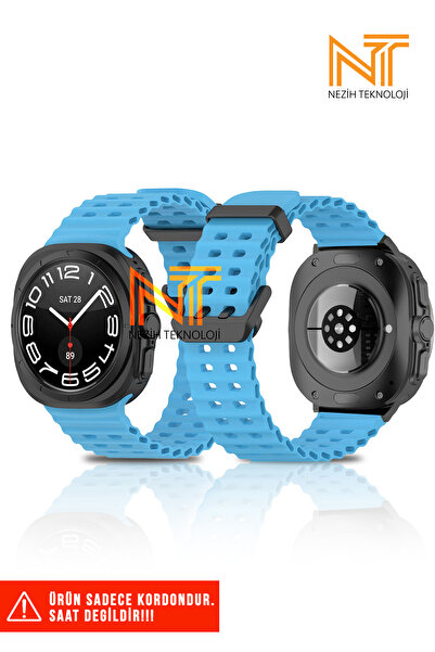 Nezih Case Samsung Galaxy Watch Ultra 47mm Uyumlu Tırtıklı Tasarım Metal Toka...