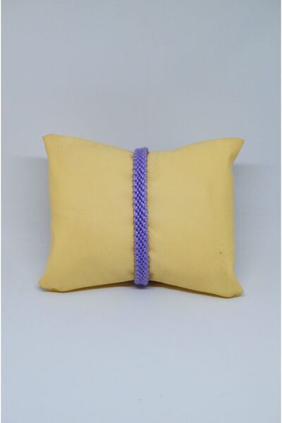 Bidüğüm Unisex Lila Dokuma Arkadaş Bilekliği - El Emeği, Ayarlanabilir Boyut,...