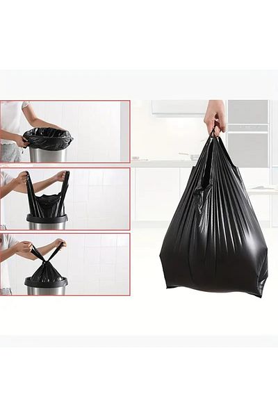 MG HOME 50 Pieces 30x60 Garbage Bag with Black Grips