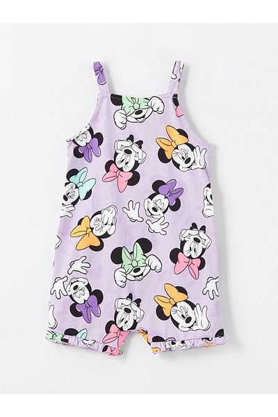 LC Waikiki Kombinezon dla dziewczynki z kwadratowym dekoltem i nadrukiem Myszki Minnie