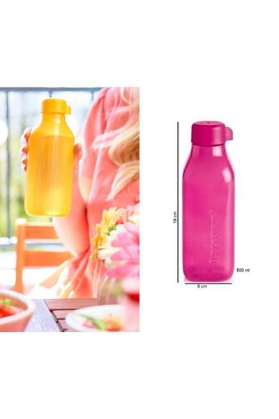Tupperware 2 Li Square 500 Ml Πορτοκαλί & ροζ