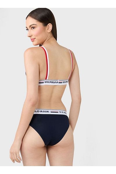 U.S. Polo Assn. Set de 2 bucăți pentru femei, din bumbac, Lycra, culoare uni